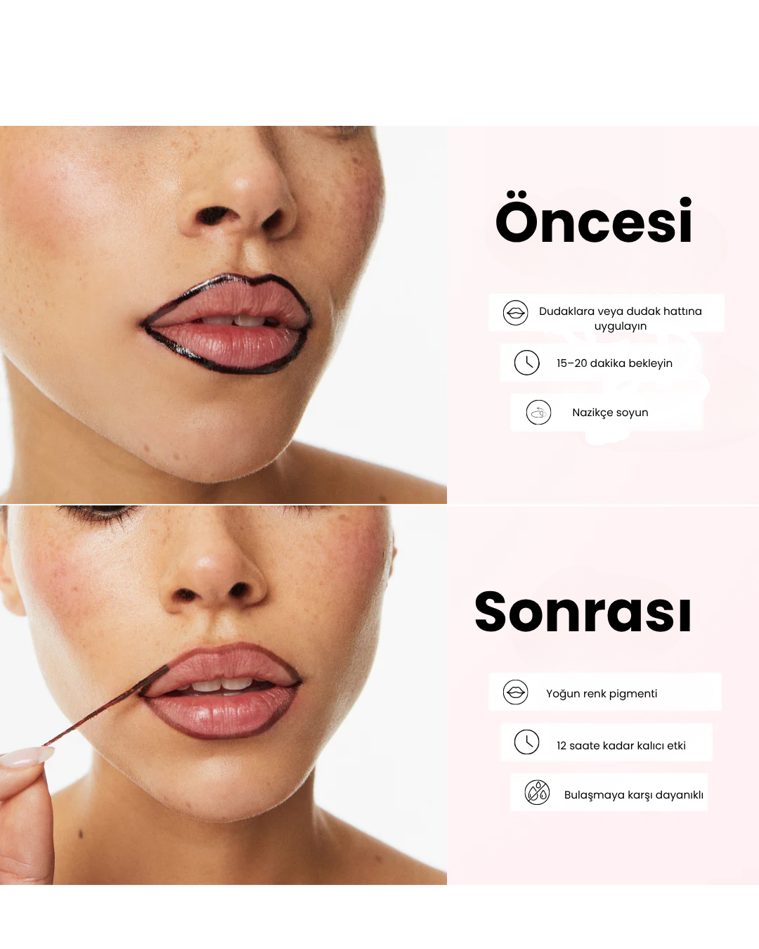 GlossUp-Soyulabilir Dudak Kalemi - Peel-Off Lip Tattoo